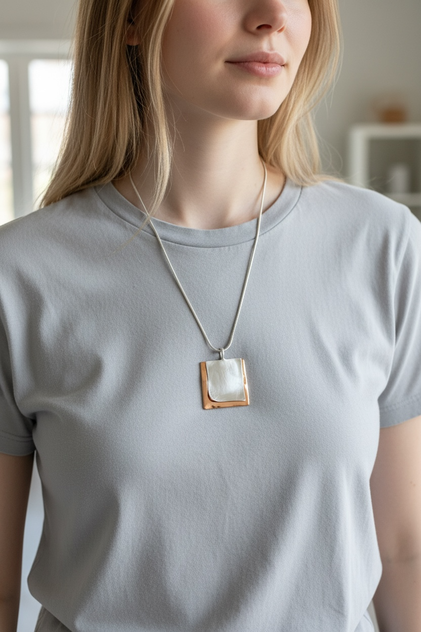Two Tine Stainless Steel Necklace