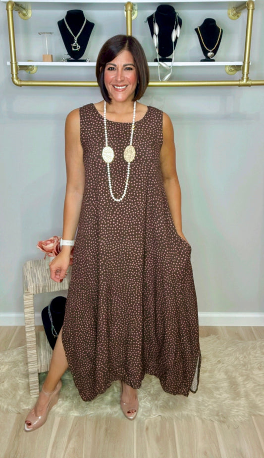 Italian Small Polka Dots Dress