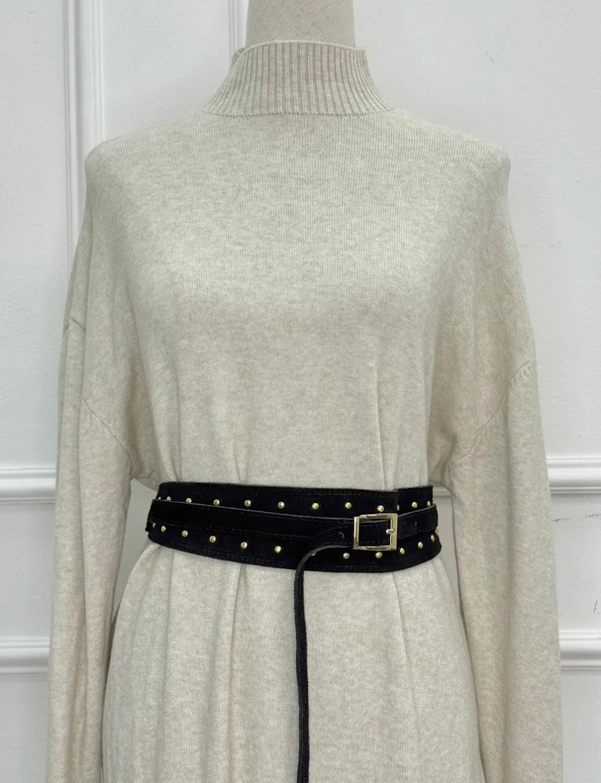 Italian Studs Leather Belt