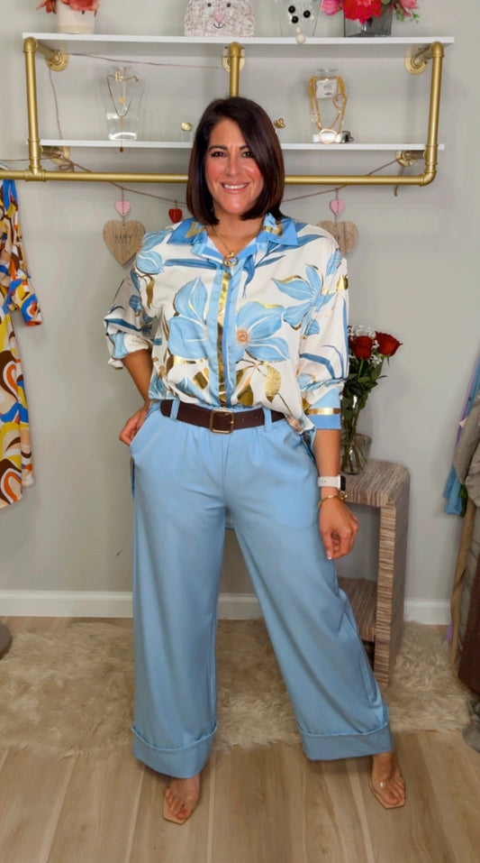 Italian Wide Hem Trouser