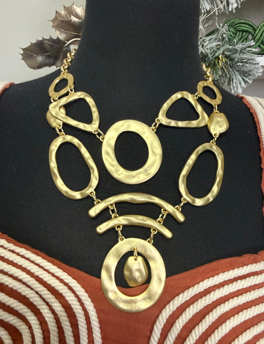 Zamack Two Tier Abstract Necklace Set