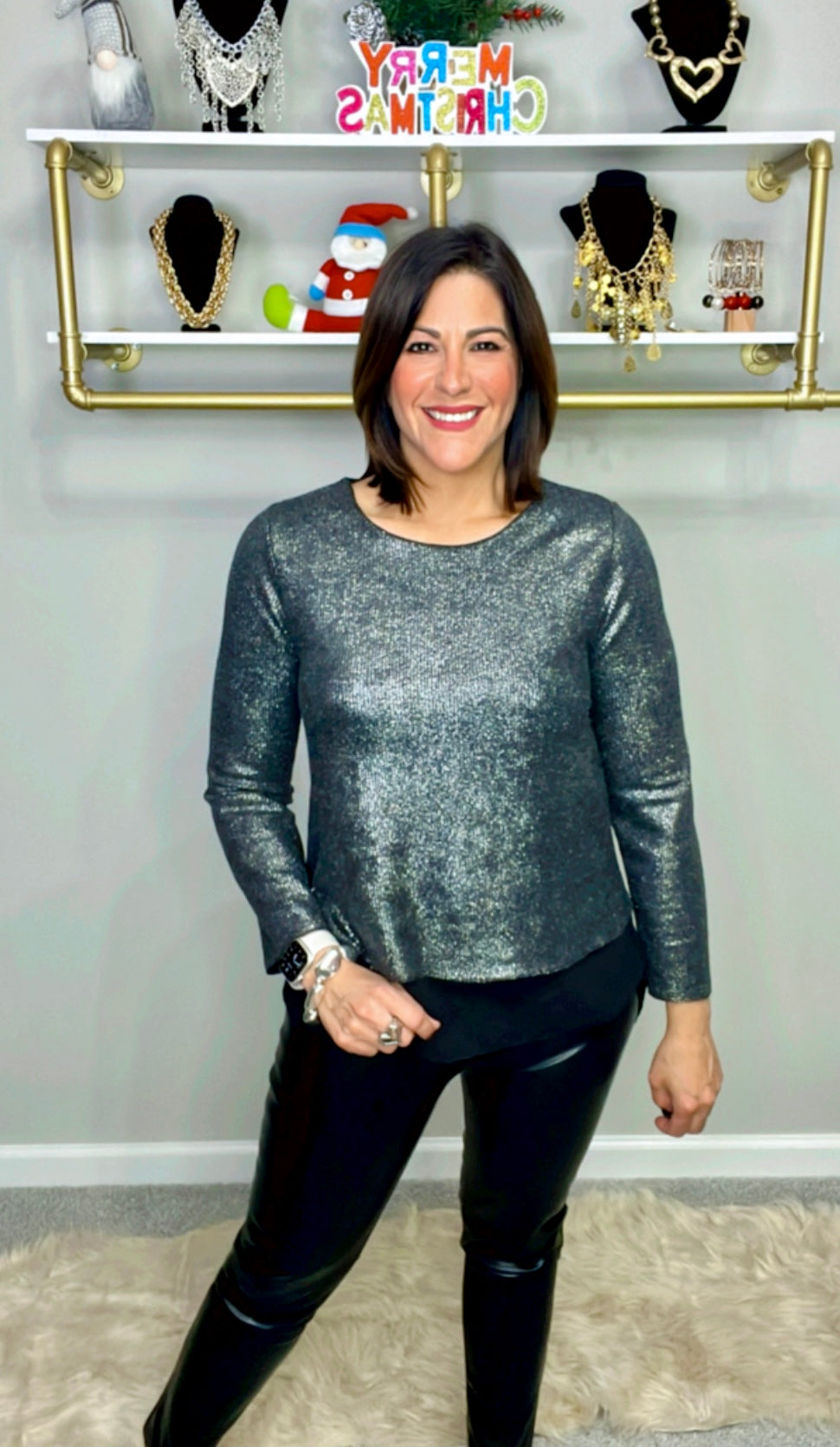 Italian Metallic Blouse