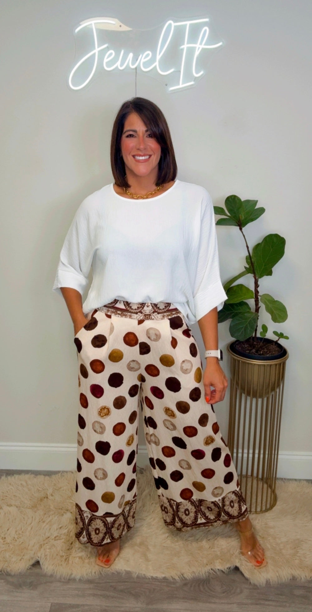 Italian Multi Polka Dots Trouser