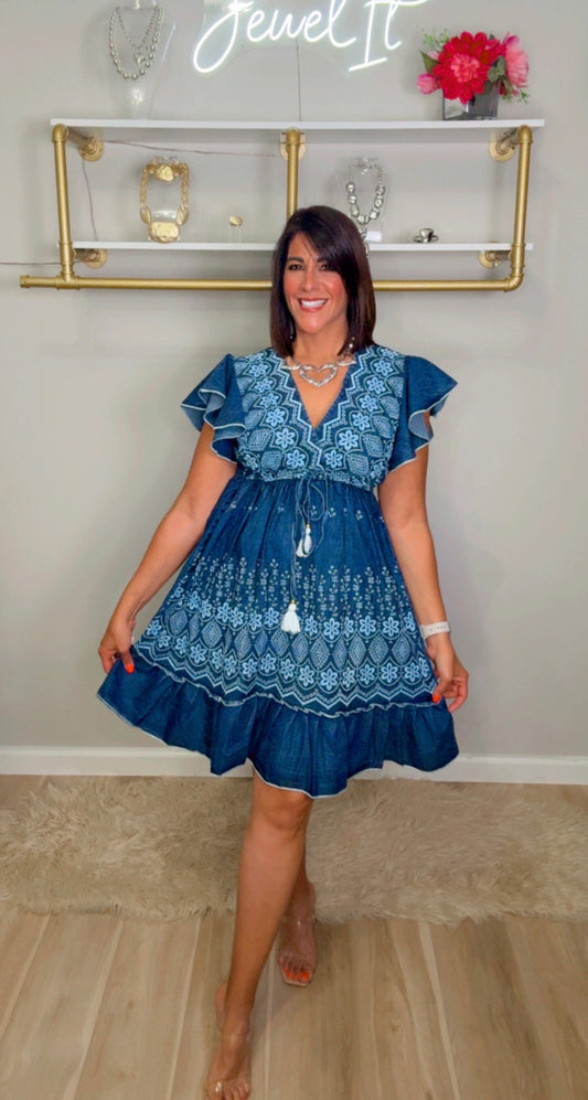 Indian Embroidered Short Dress