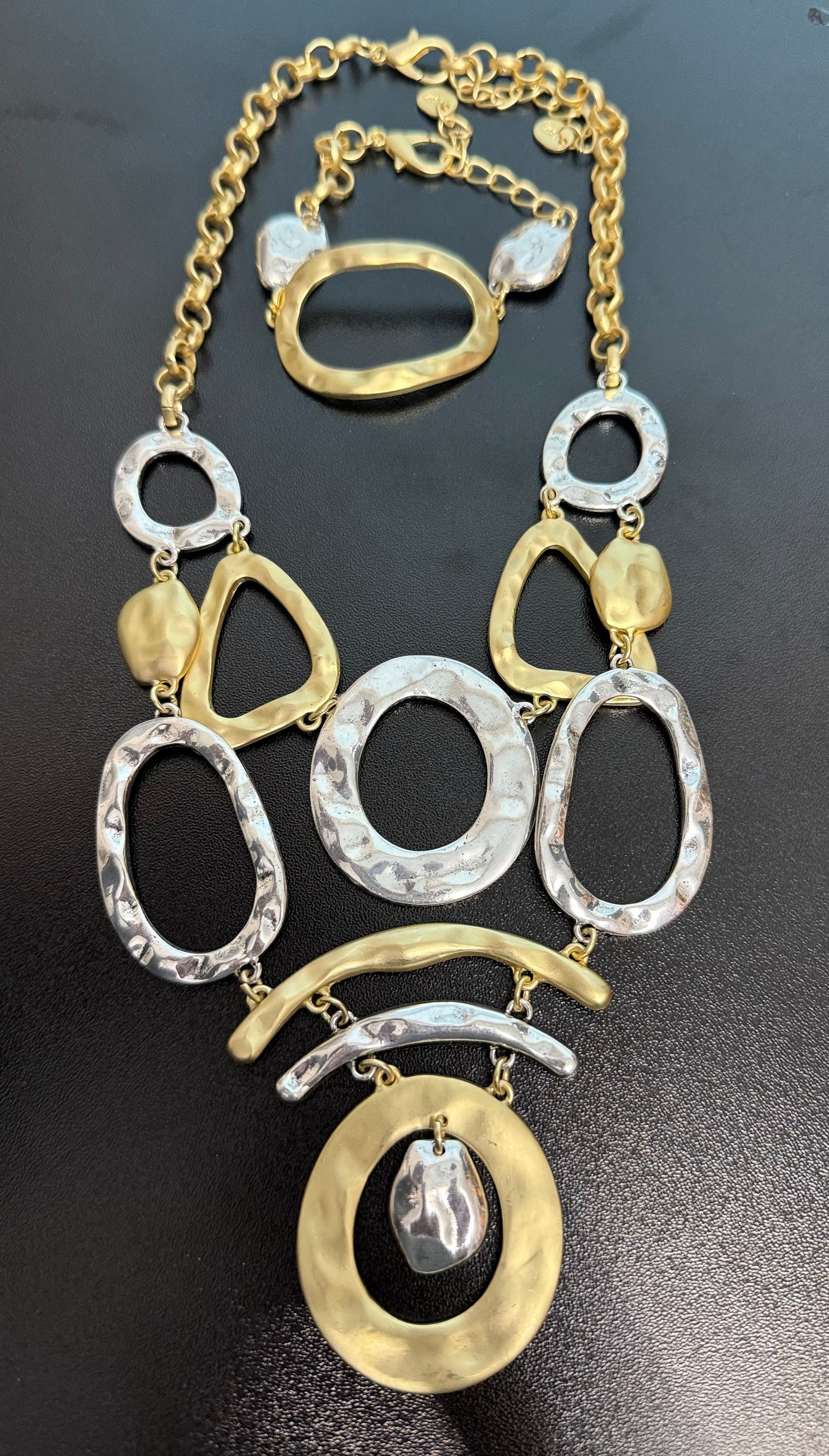 Zamack Two Tier Abstract Necklace Set