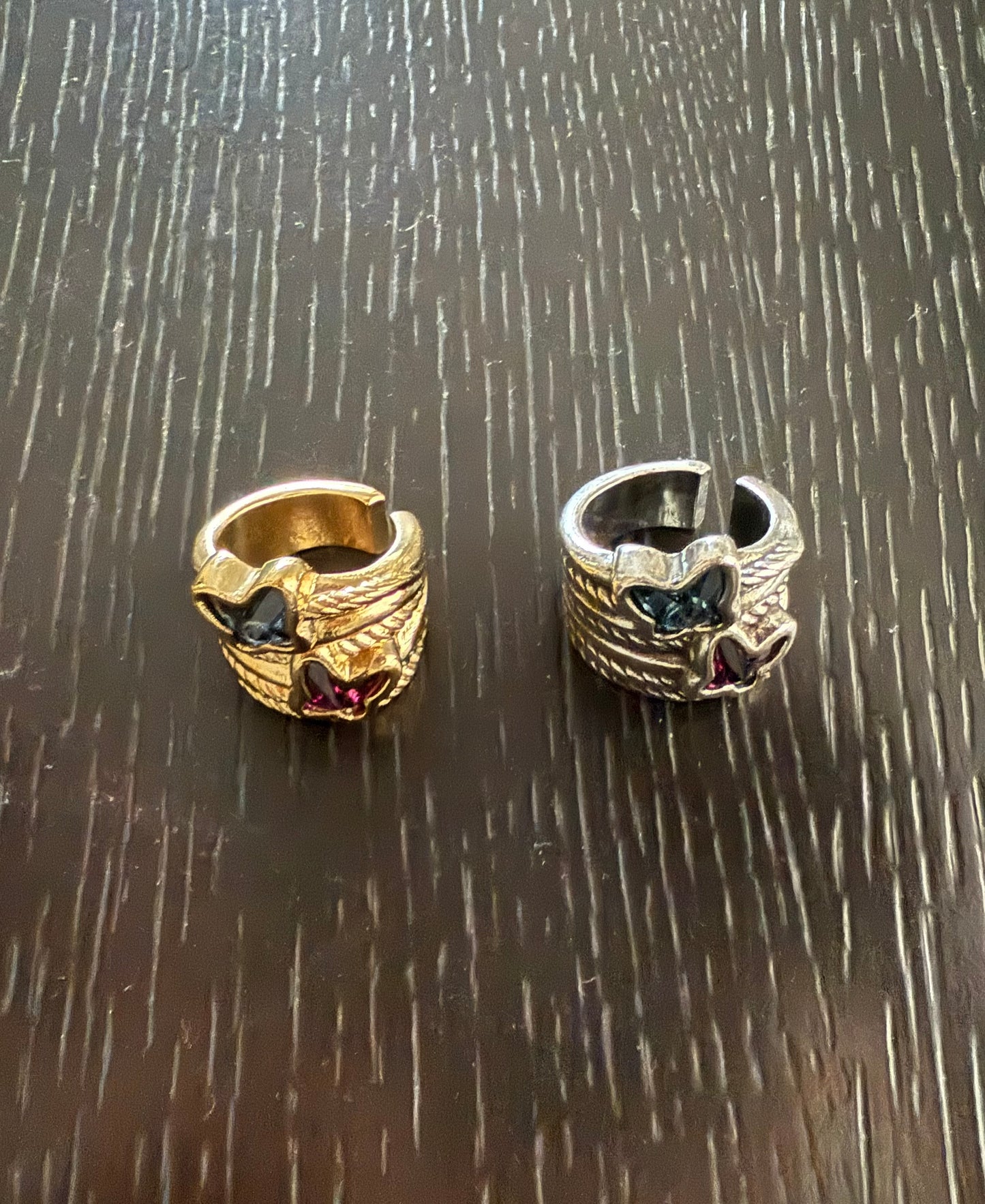 La Mala y La Fea Butterfly Ring/ Swarovski stone