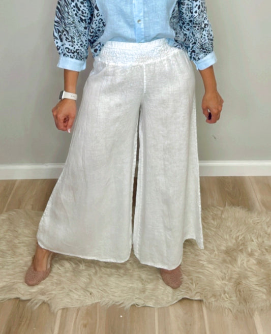 Italian Linen Wide leg trouser