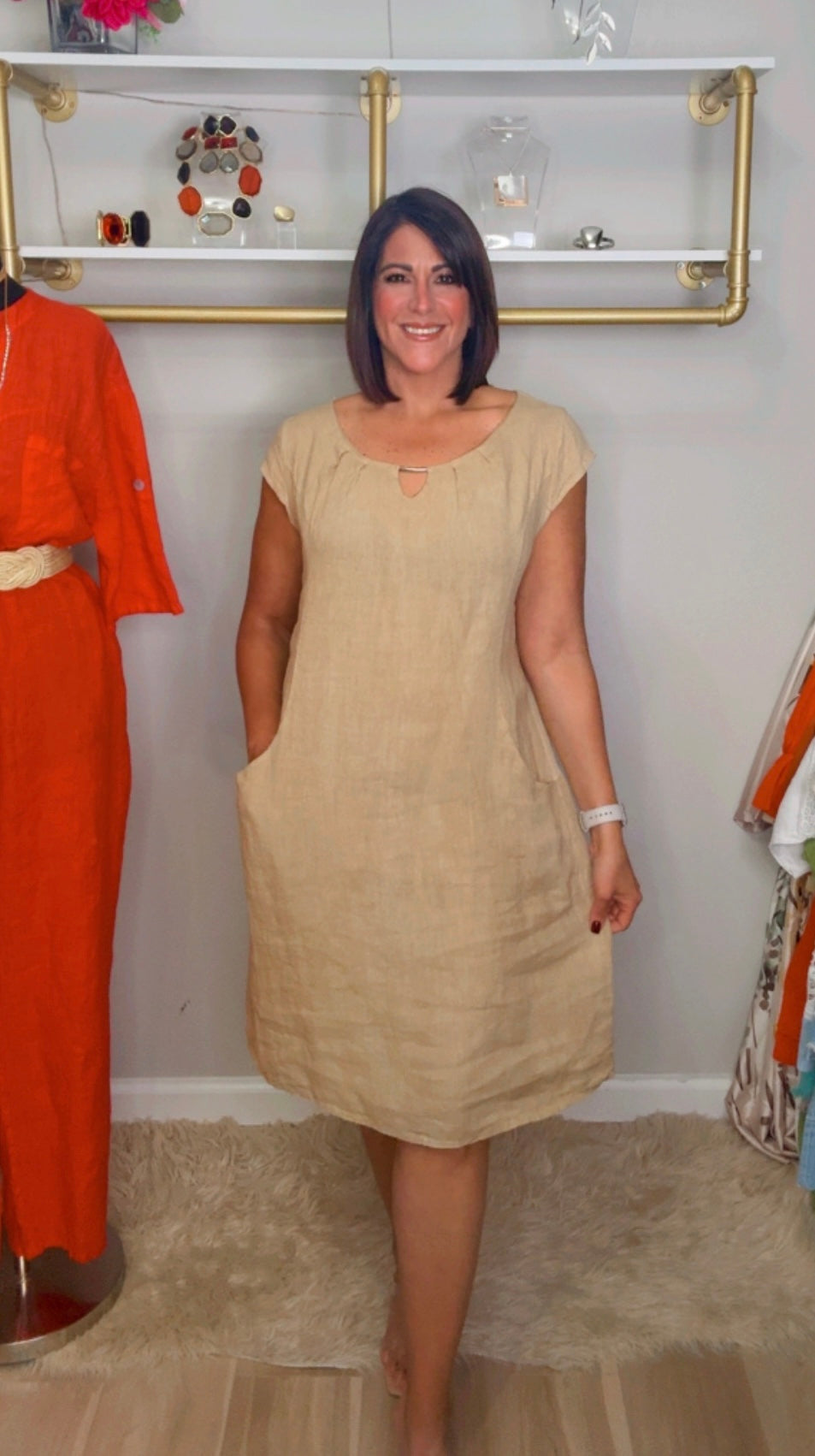 Italian Linen Short Dress