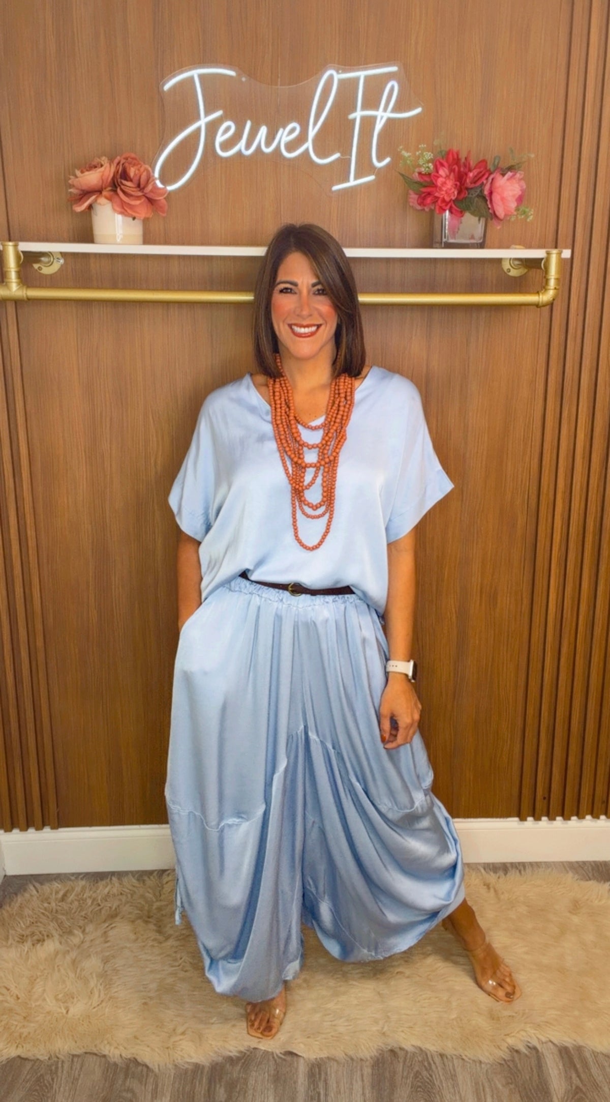 Italian Draped Pant Set