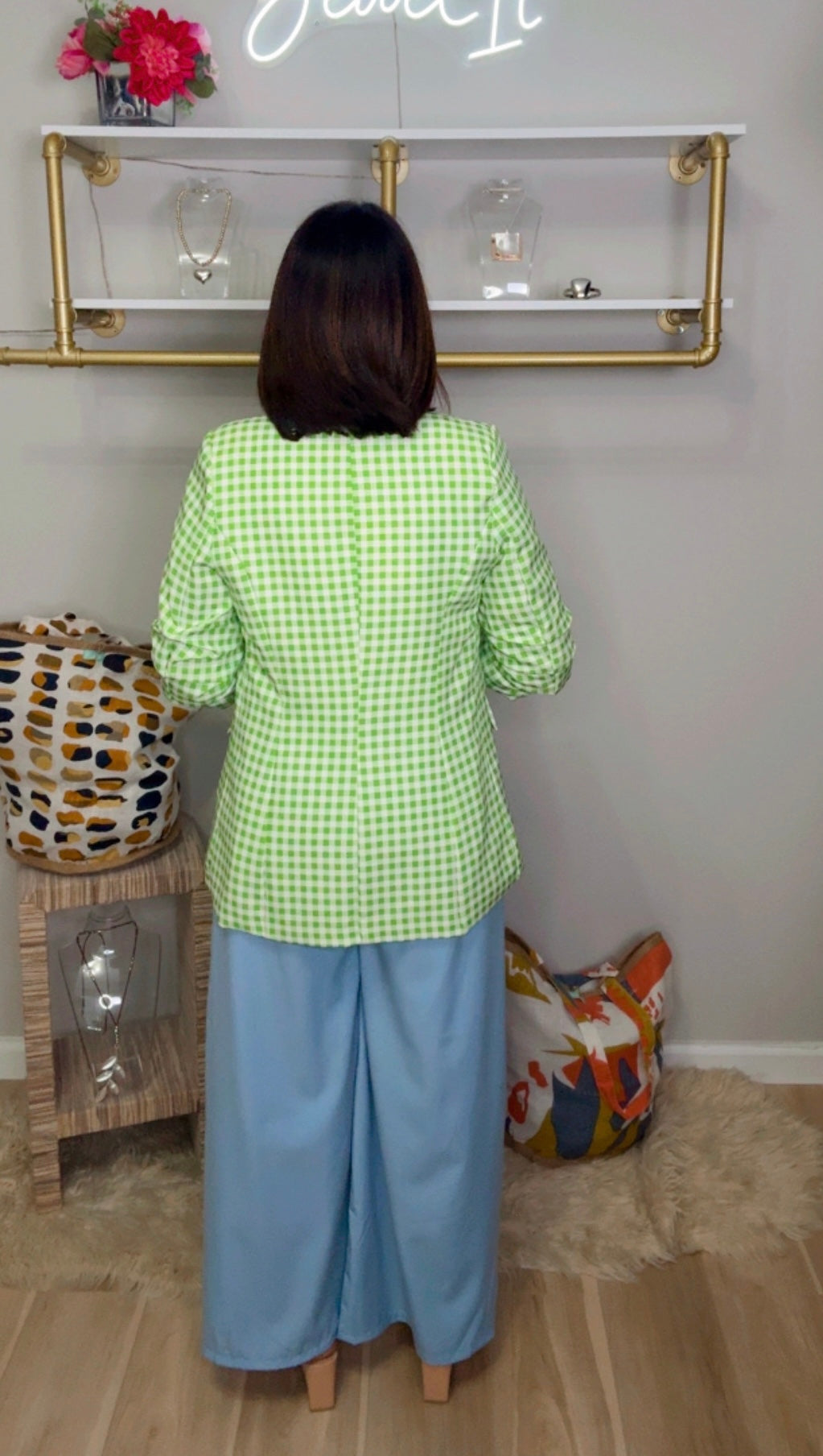 Italian Gingham Blazer