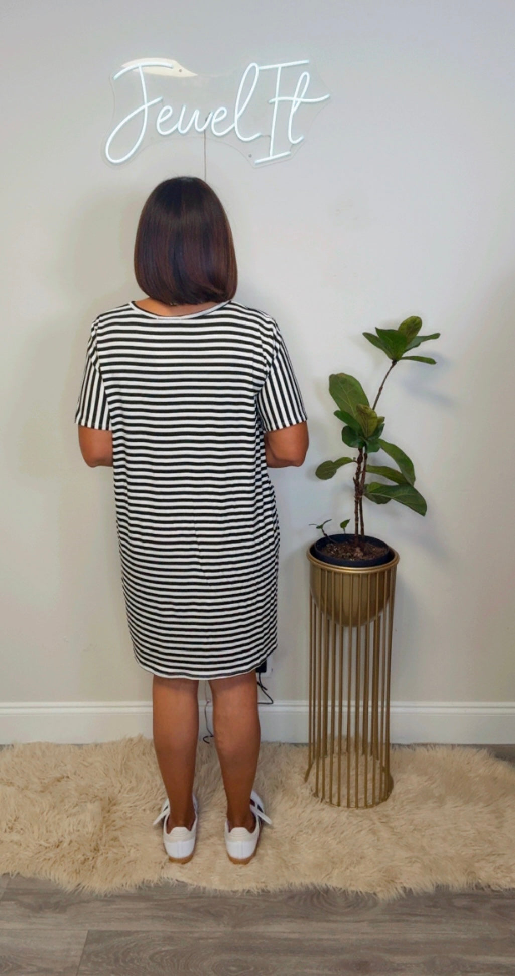Italian Stripes Short Dress