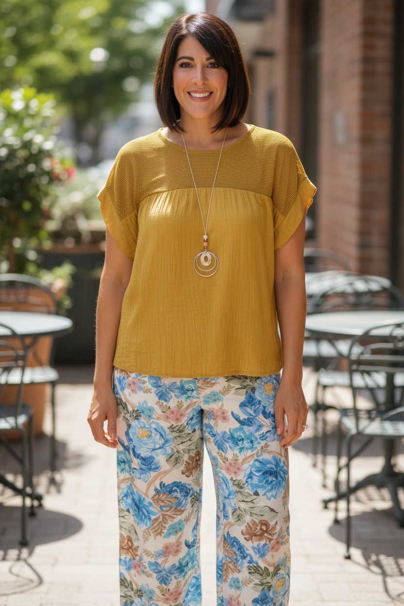 Italian Top Mesh Blouse
