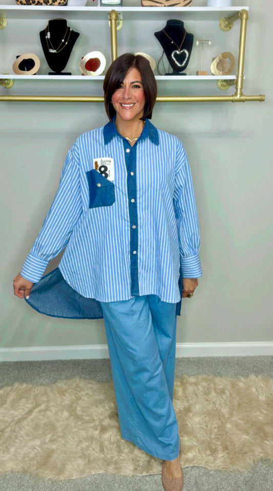Italian Rhinestones Buttons Tunic