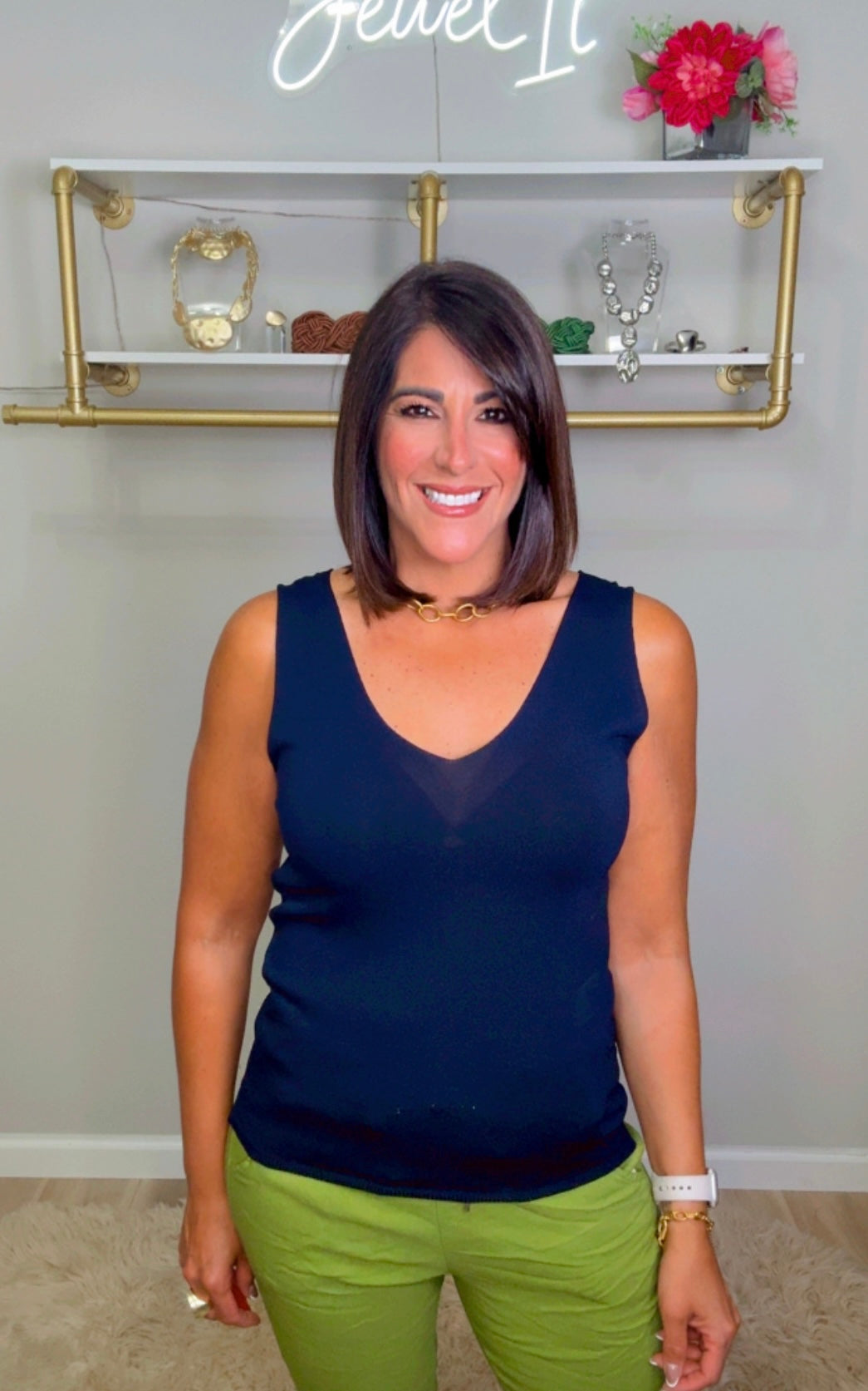 Italian V Neck Tank Top