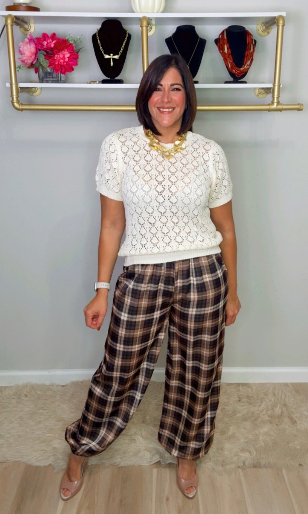 Italian Square Stamped Bubble Pants