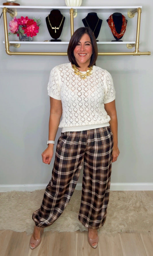 Italian Square Stamped Bubble Pants