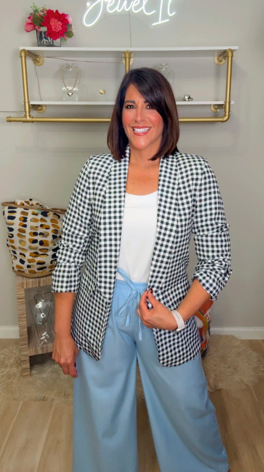 Italian Gingham Blazer