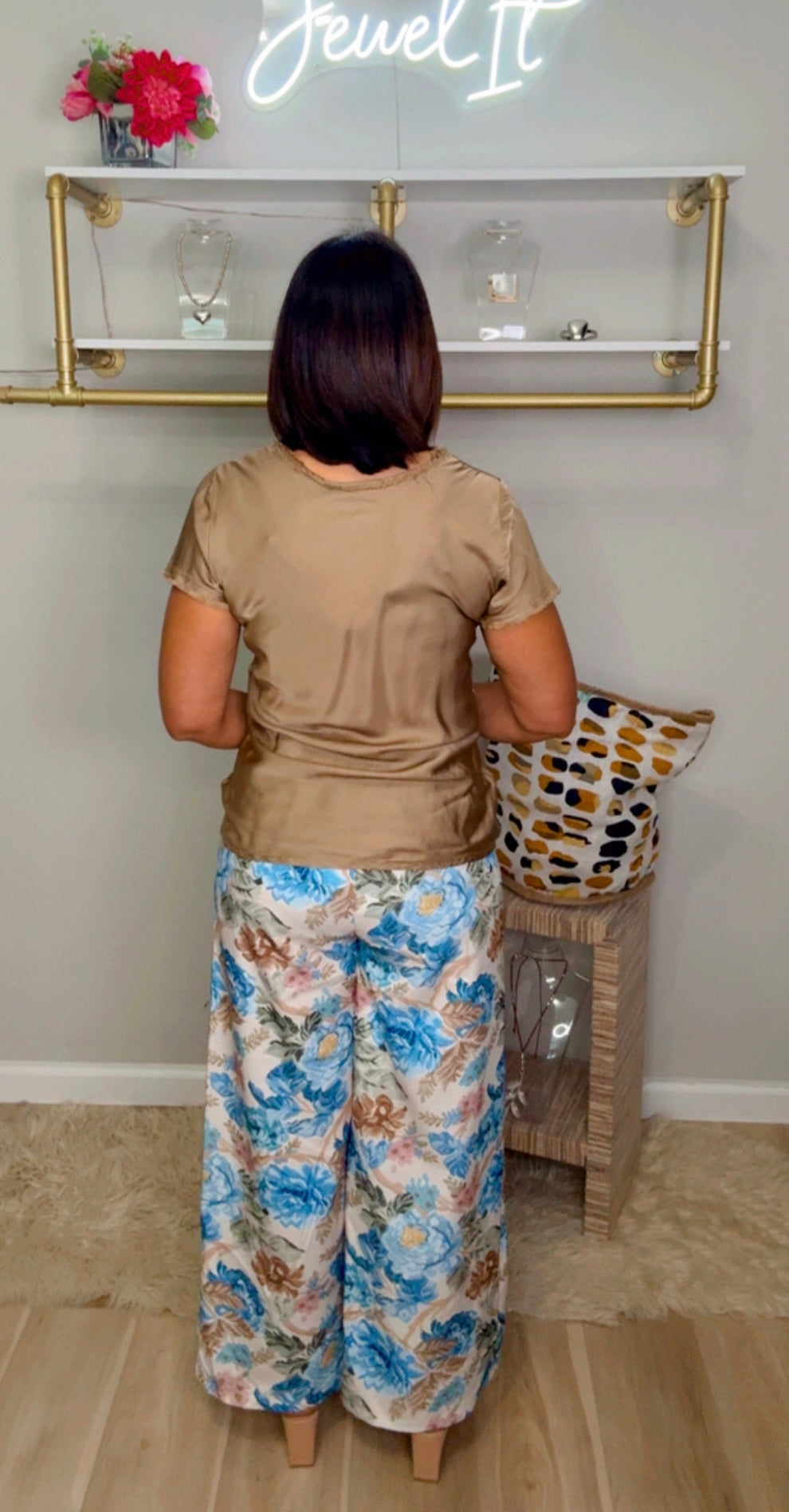Italian V Neck Distressed Blouse