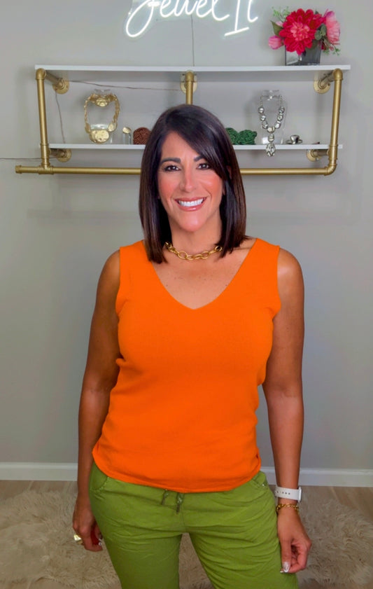 Italian V Neck Tank Top