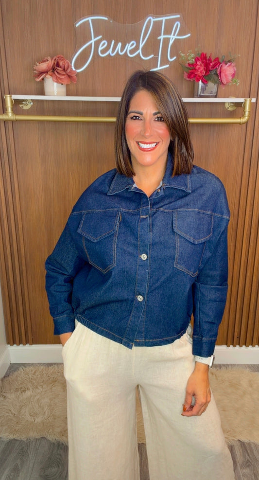 Italian Jean Blouse/Bomber