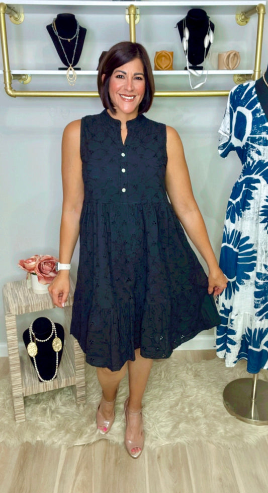 Italian Eyelet Short Dress
