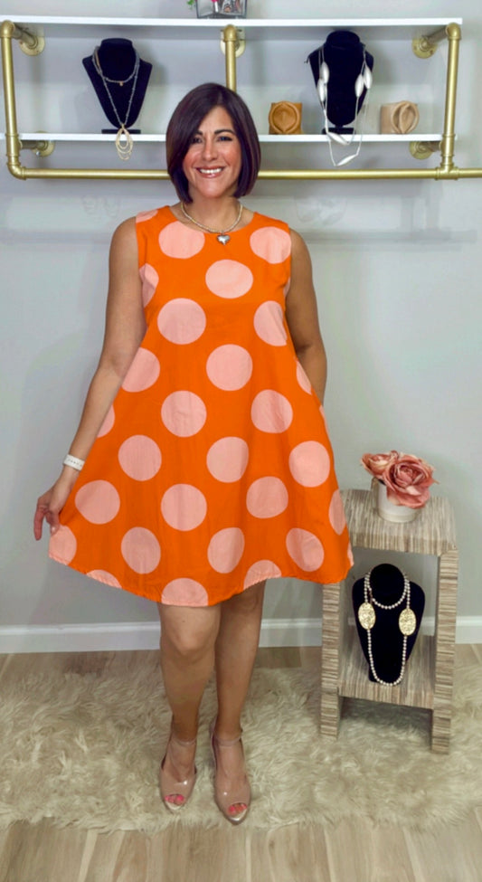 Italian Polka Dots Short Dress