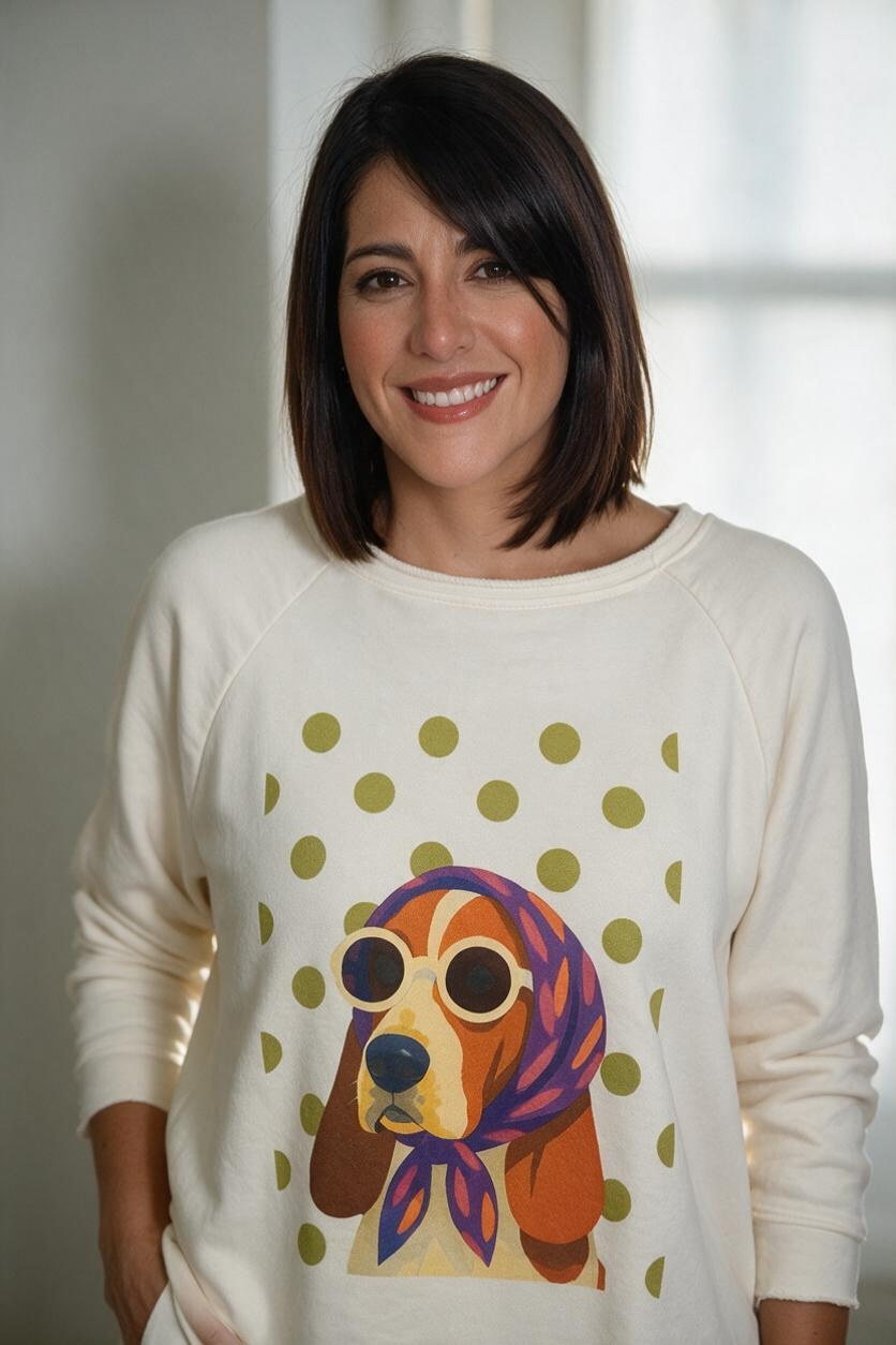 Italian Stamped Sweatshirt