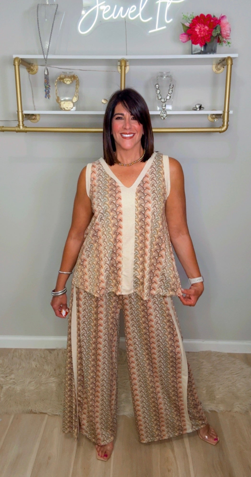 Italian Lurex Pant Set