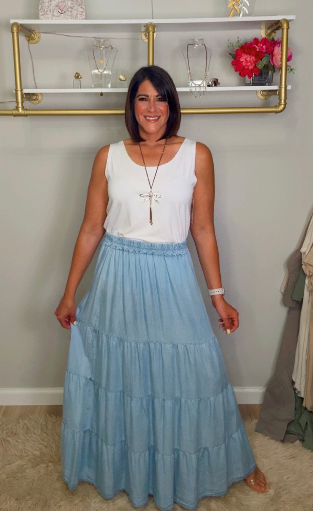 Italian Tencel Skirt Maxi