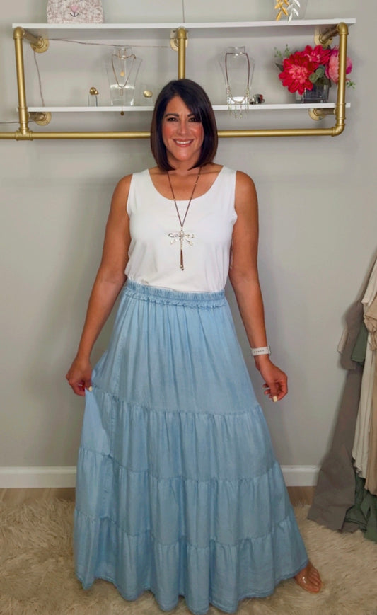 Italian Tencel Skirt Maxi