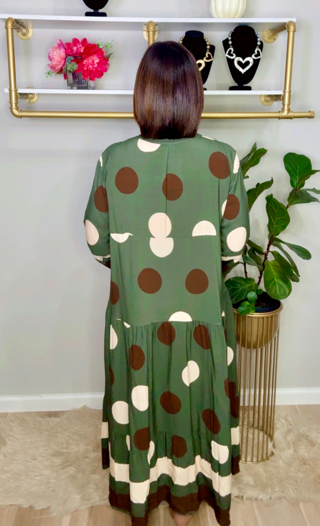 Italian Polka Dots Viscose Dress