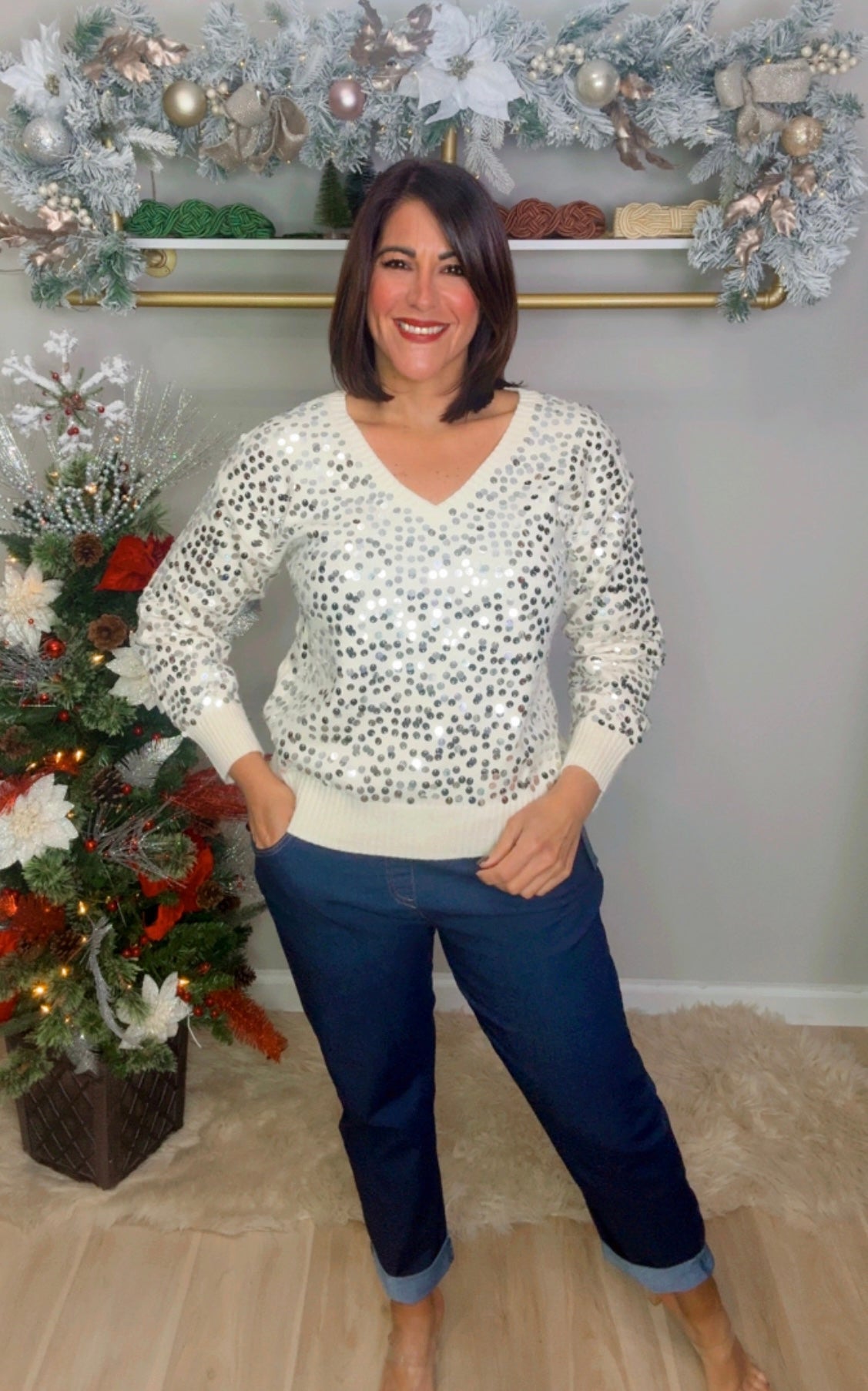 Italian Sequins Pullover