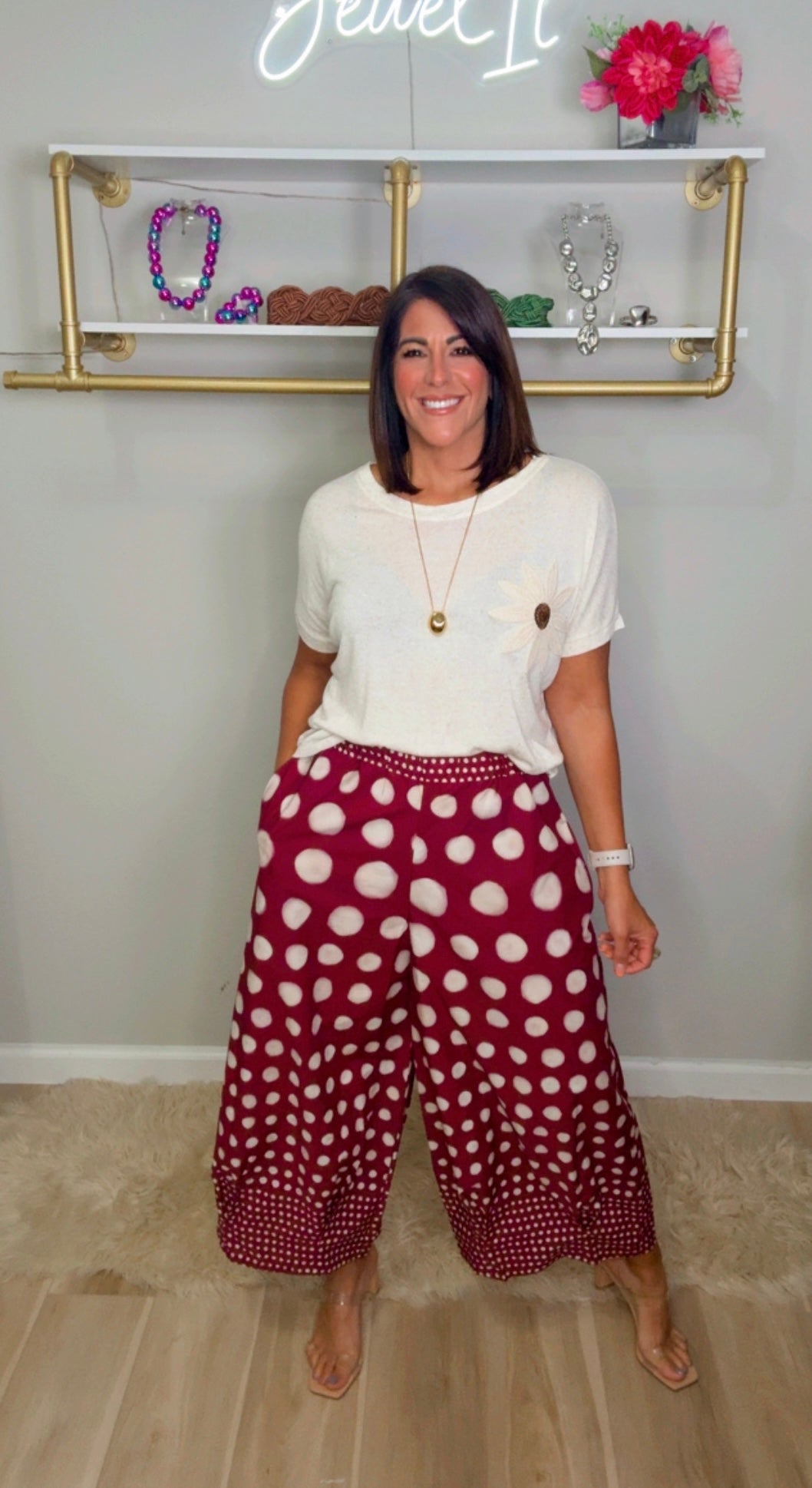 Italian Polka Dots Barrel Pant