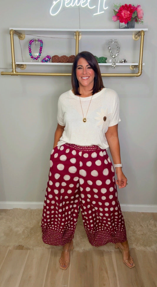 Italian Polka Dots Barrel Pant