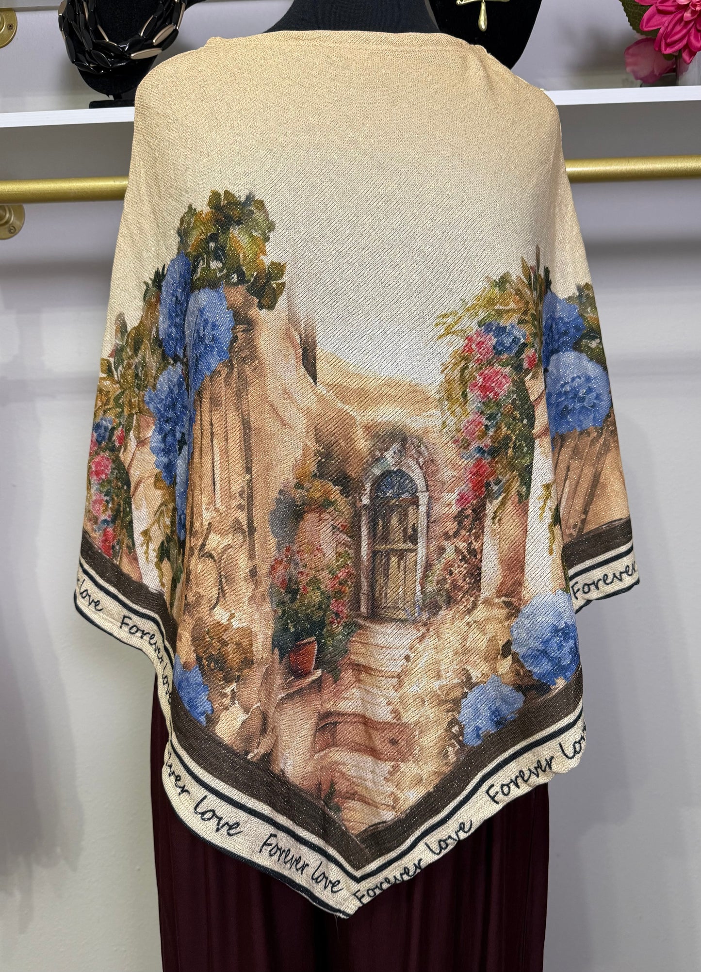 Italian Lurex Poncho