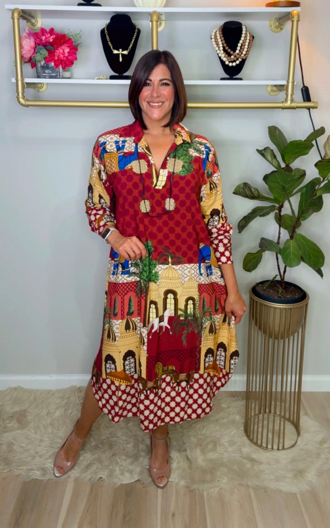 Italian Egyptian Stamped Dress Shirt