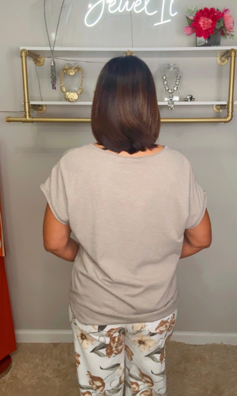 Italian Heart Linen Blouse