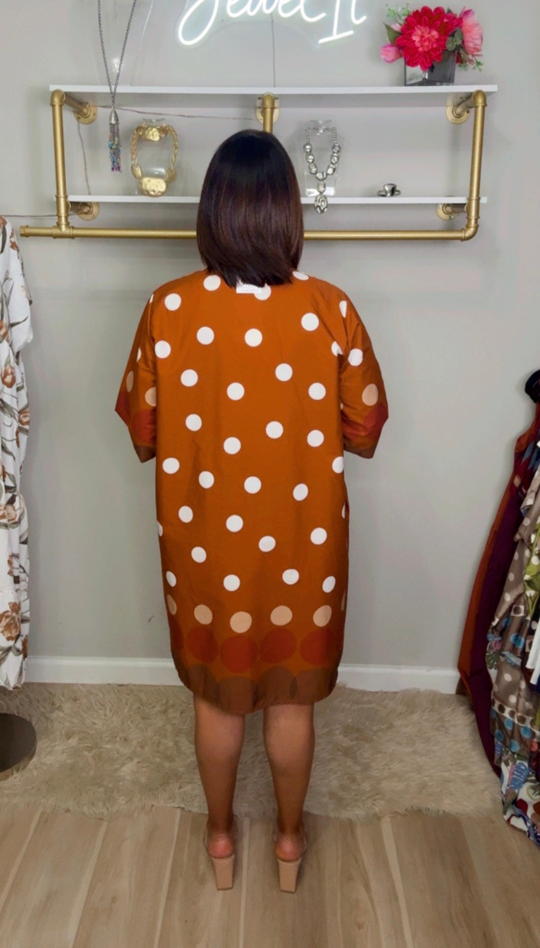 Italian Polla Dots Short Dress