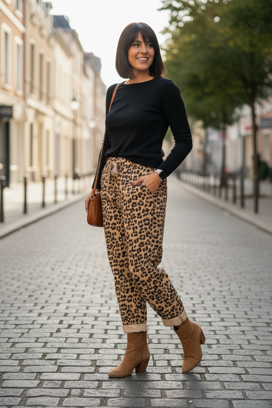 Italian Animal Print Jogger