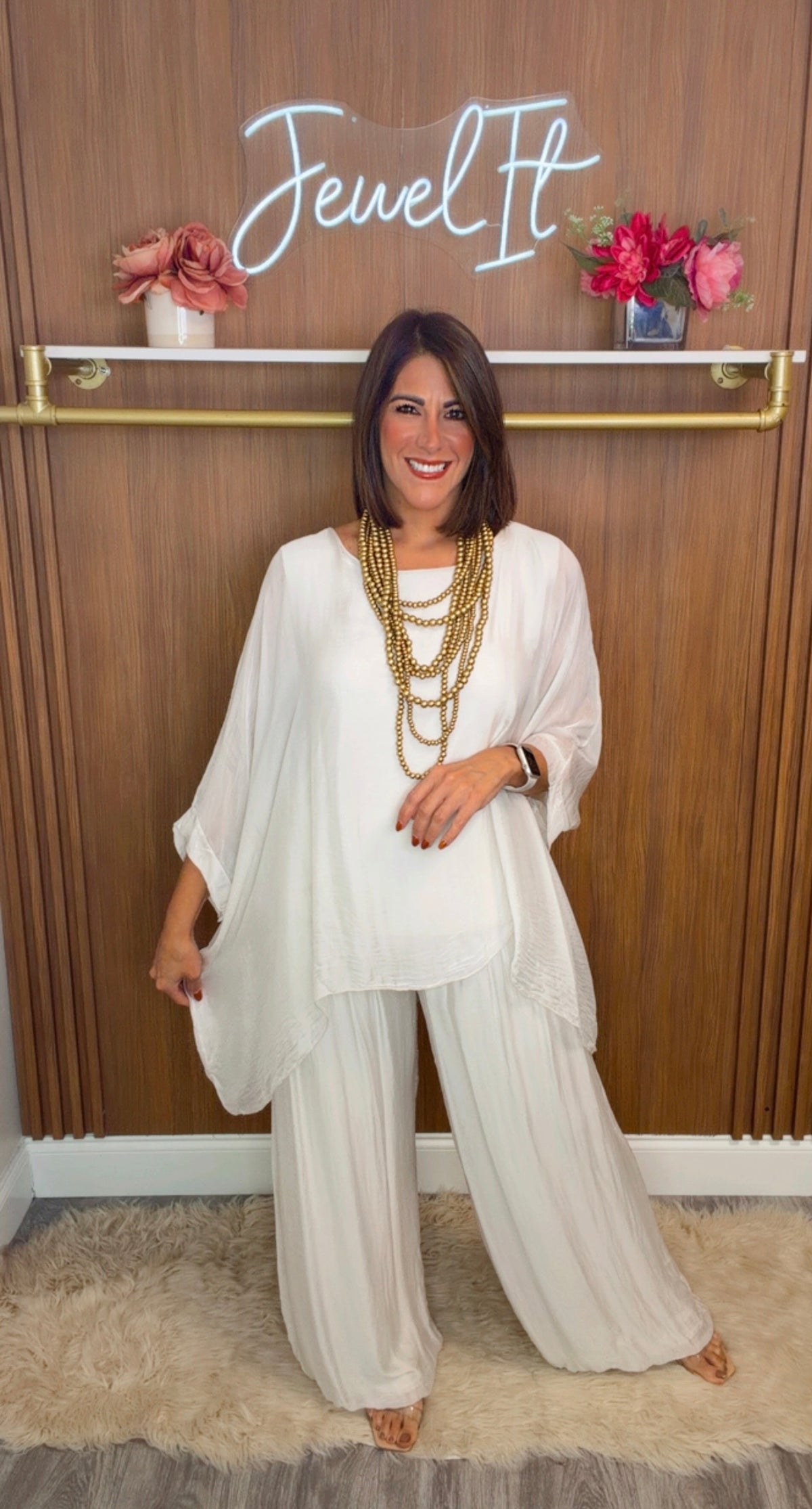 Italian Tunic Silk Pant Set