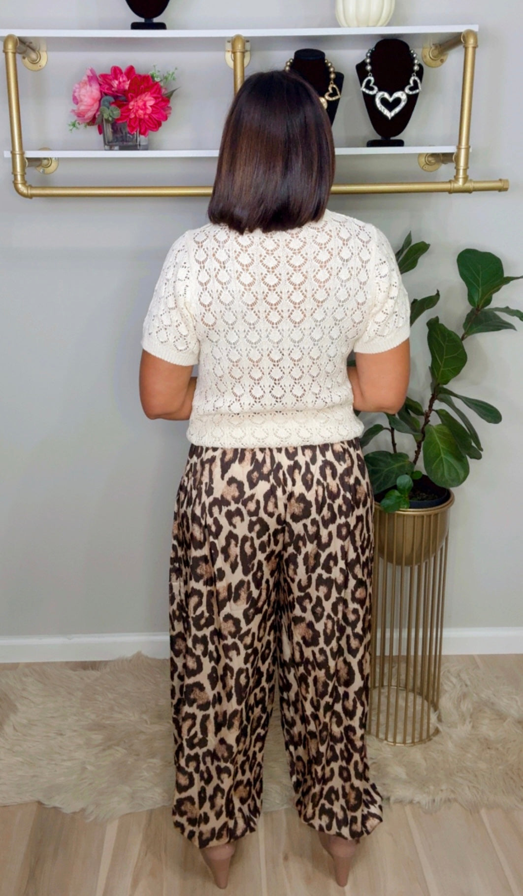 Italian Aladdin Cheetah Print Pants