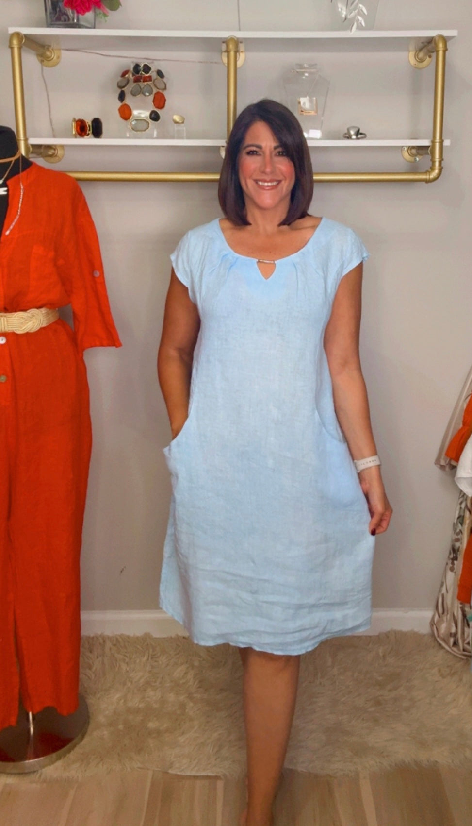 Italian Linen Short Dress