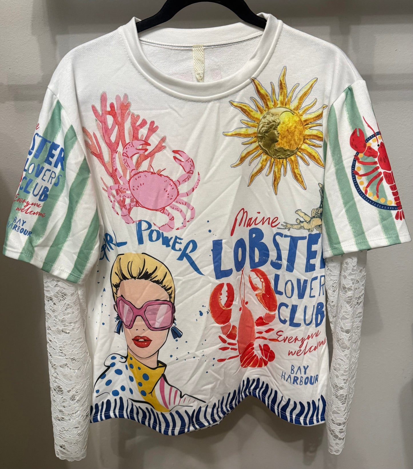 Italian Lace Sleeves Blouse