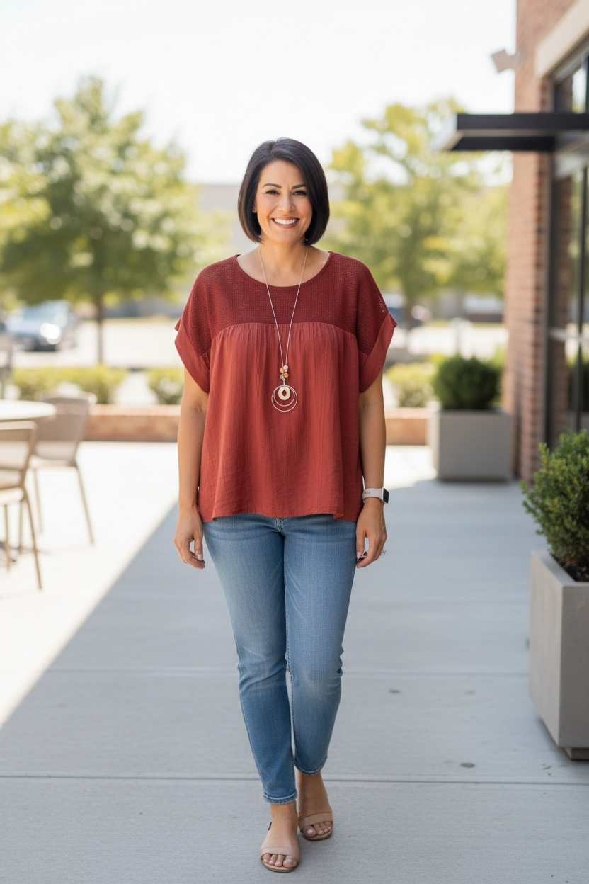 Italian Top Mesh Blouse