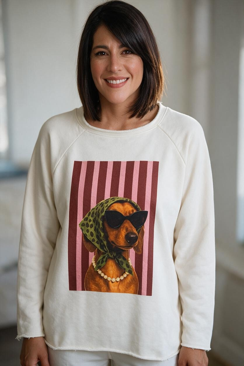 Italian Stamped Sweatshirt