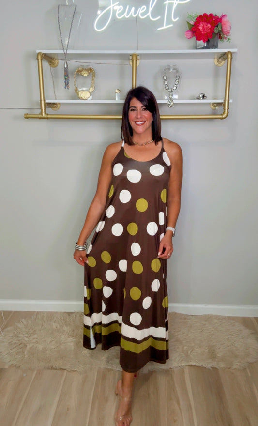 Italian Polka Dots Stretchy Maxi