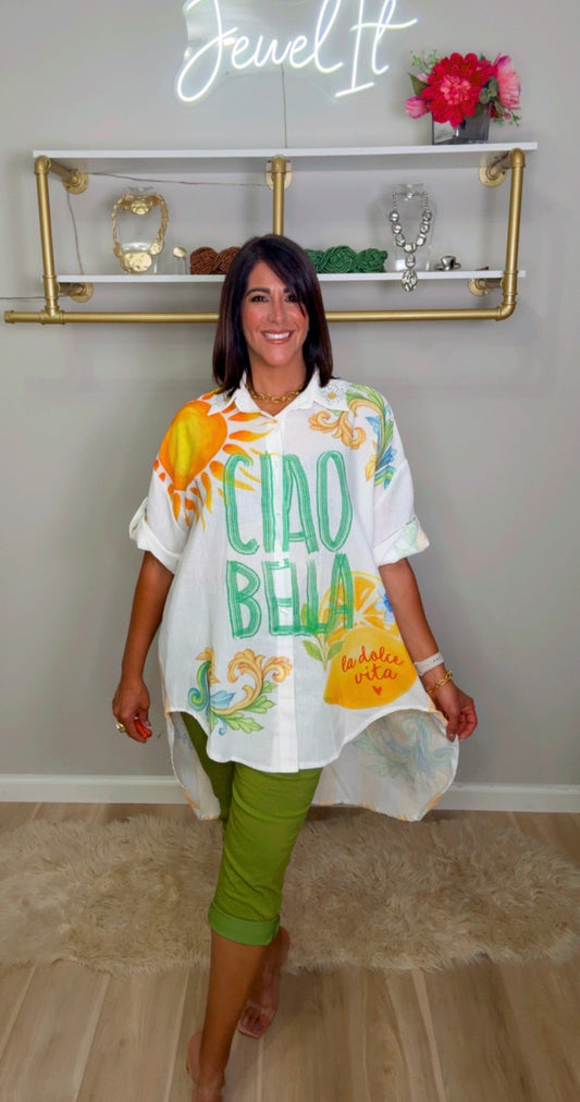 Italian Stamped Tunic (oversized )