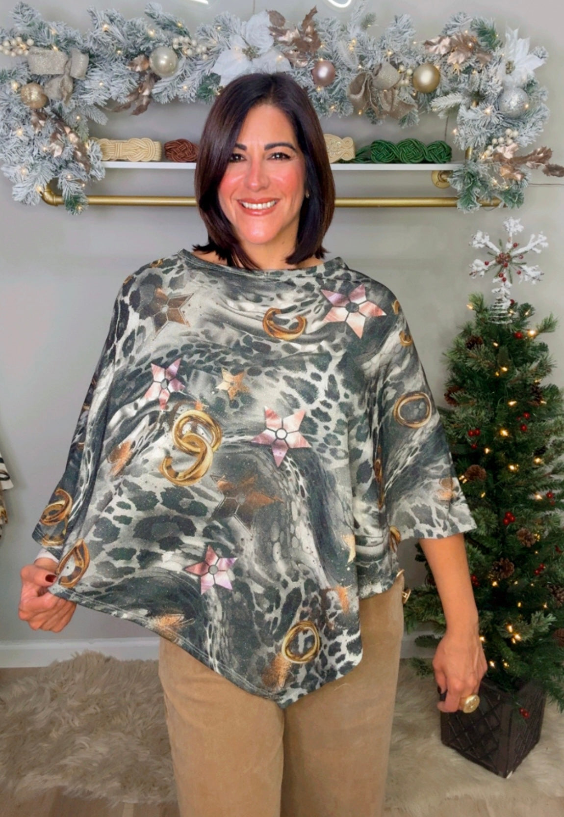 Italian Lurex Poncho