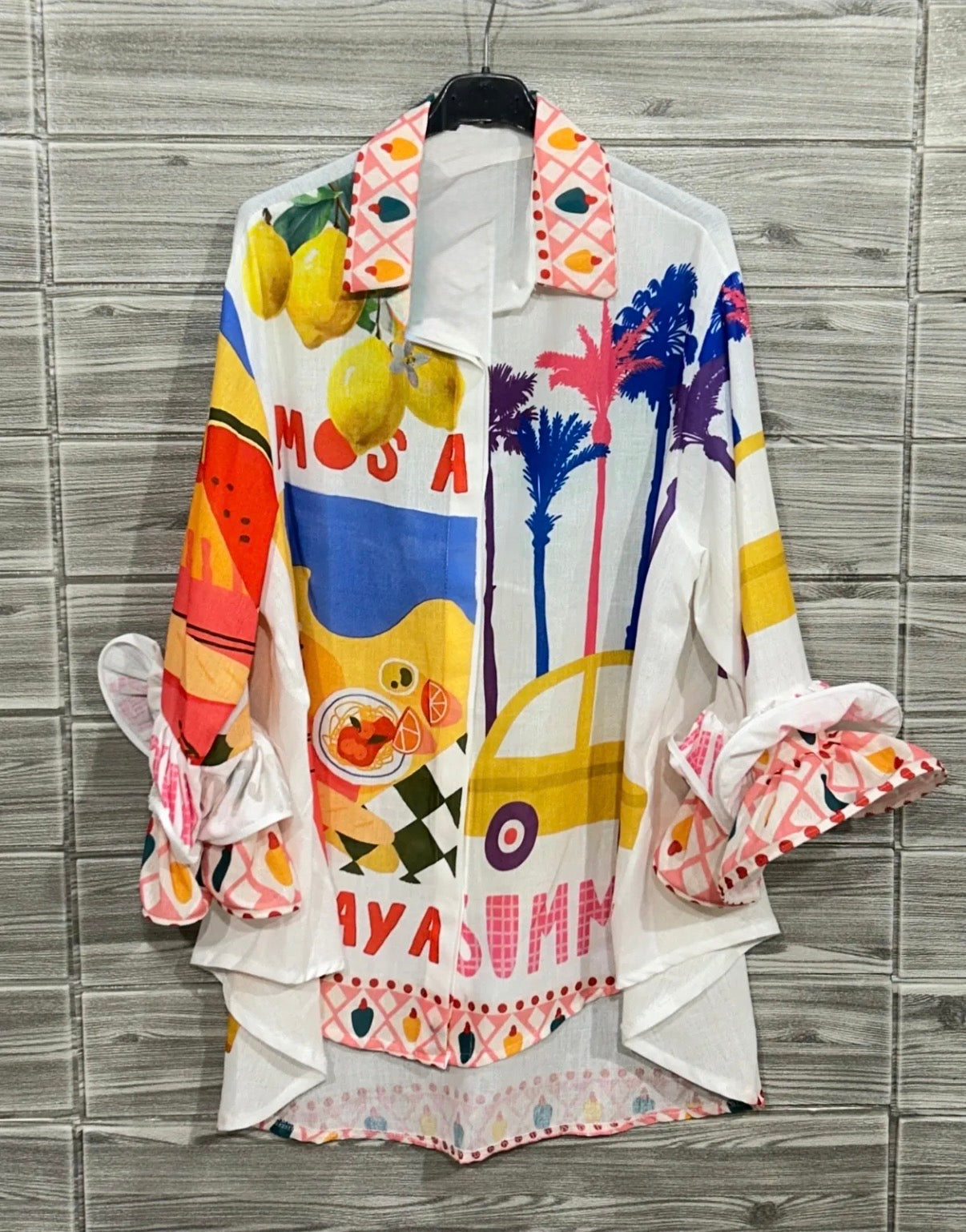 Italian Ruffle Sleeves Tunic “Vamos à la Playa”