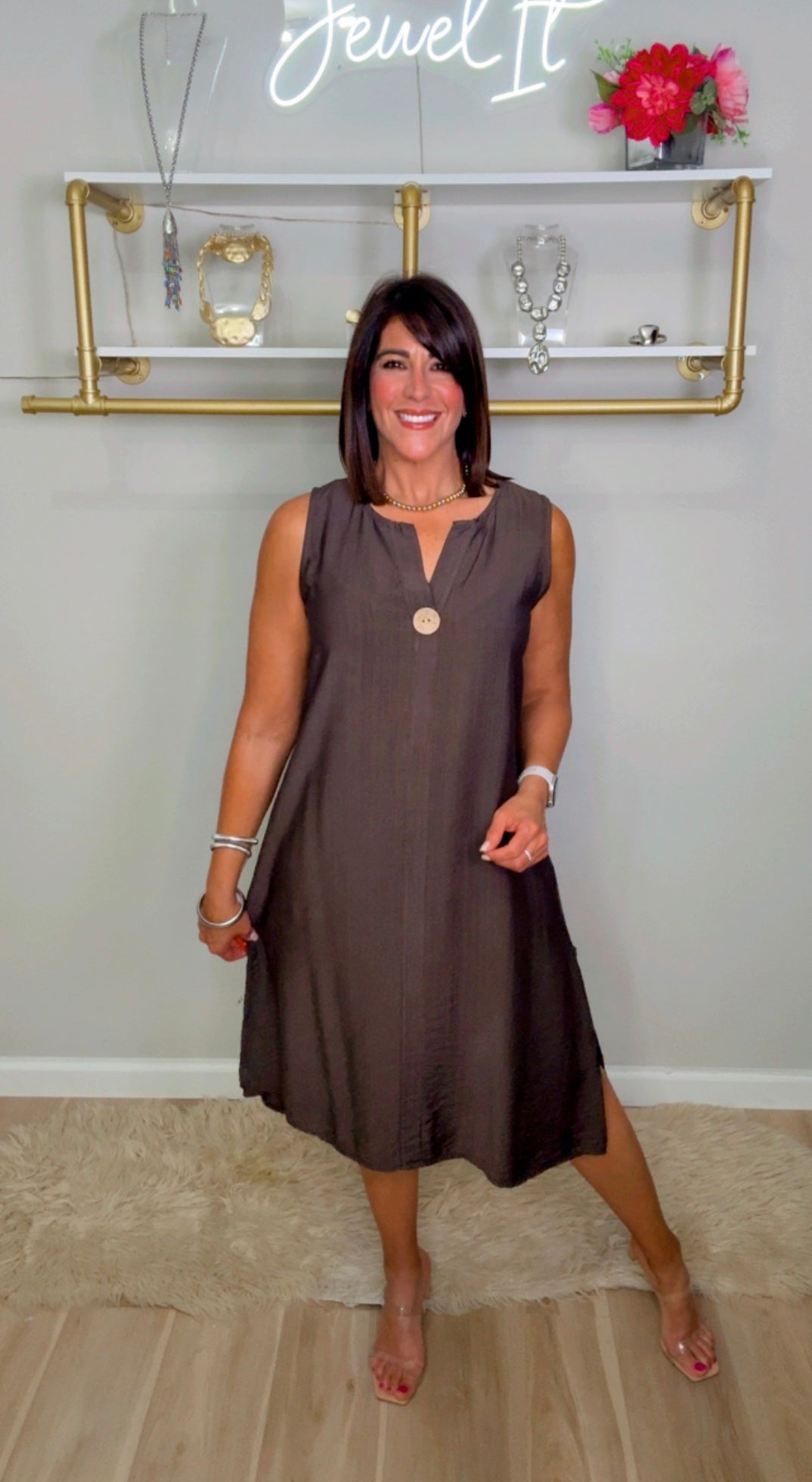 Italian Button Short Dress Shirt